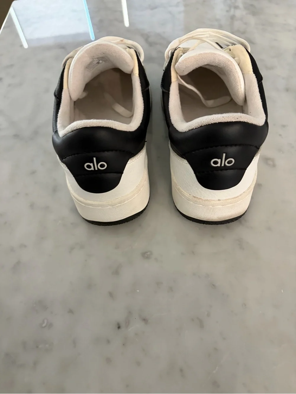 ALO Yoga Kids Black and White Low-Top Sneakers